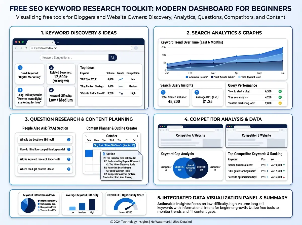 Best free keyword research tools for SEO beginners and bloggers