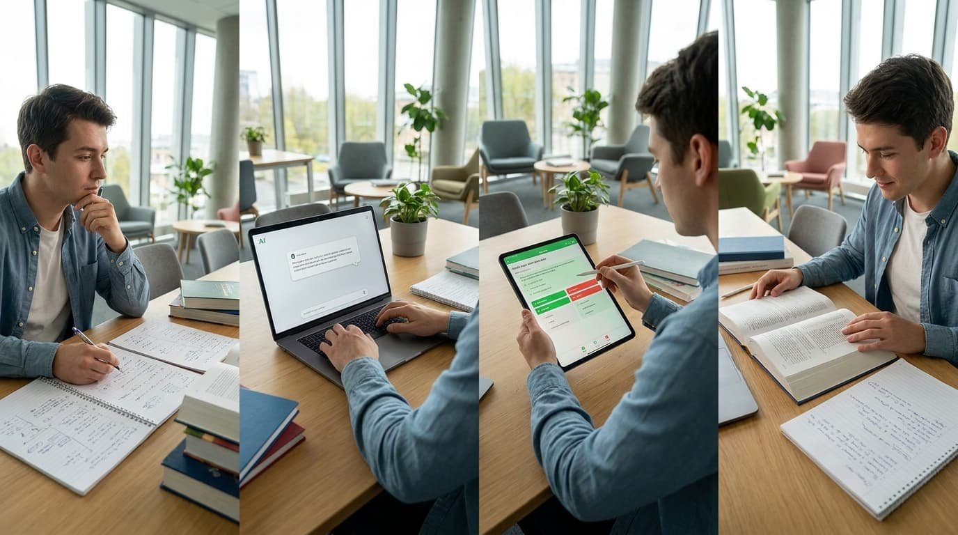 Step by step workflow showing how students can use ChatGPT for homework without cheating
