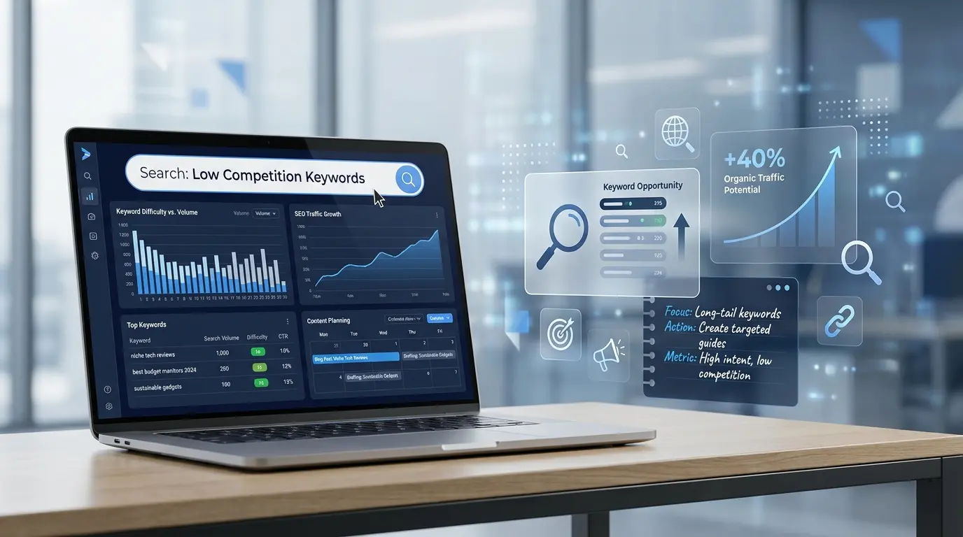 Find low competition keywords for free using SEO keyword research methods