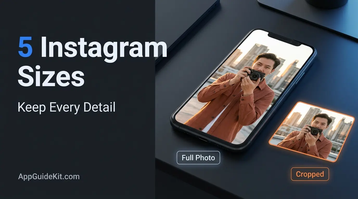 Full and cropped versions of the same portrait illustrating aspect ratio for Instagram.