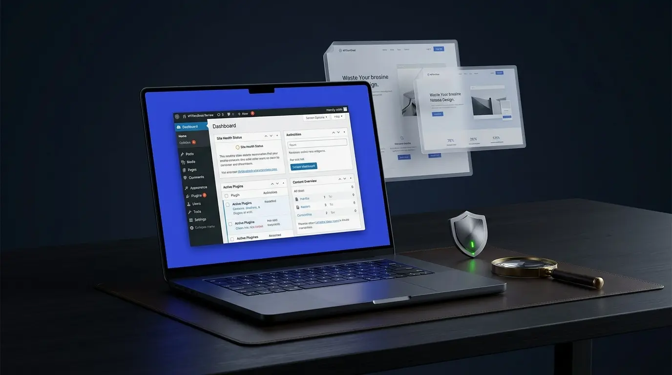 WPDevShed review showing WordPress themes, plugins and security checks